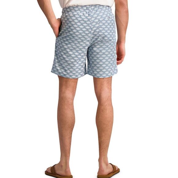 NWT BEN SHERMAN Classic Fit Wave Print Swim Trunks Blue Swimsuit Shorts Size XXL - Picture 3 of 11